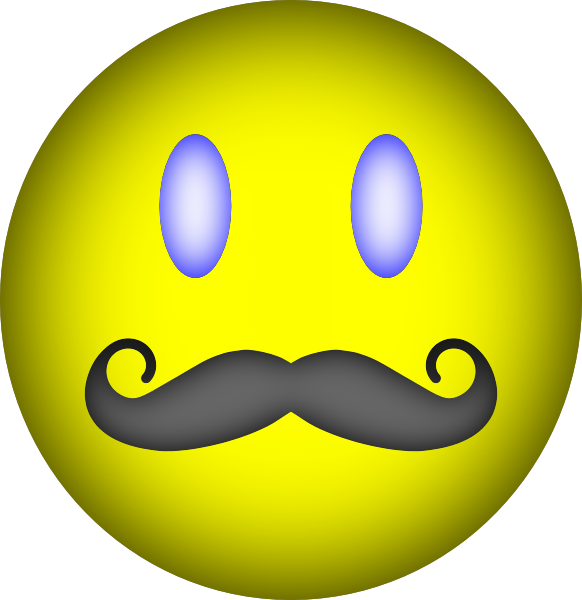 smiley face with rainbow mustache