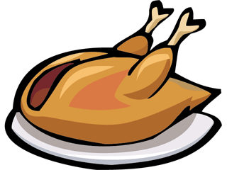 Roasted Whole Chicken Illustration - Culinary Clipart for Recipes & Menus