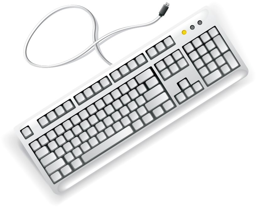 White Computer Keyboard Vector Free Vector 
