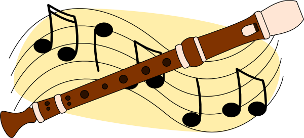 Recorder Instrument Illustration - Musical Education & Sheet Music Visual