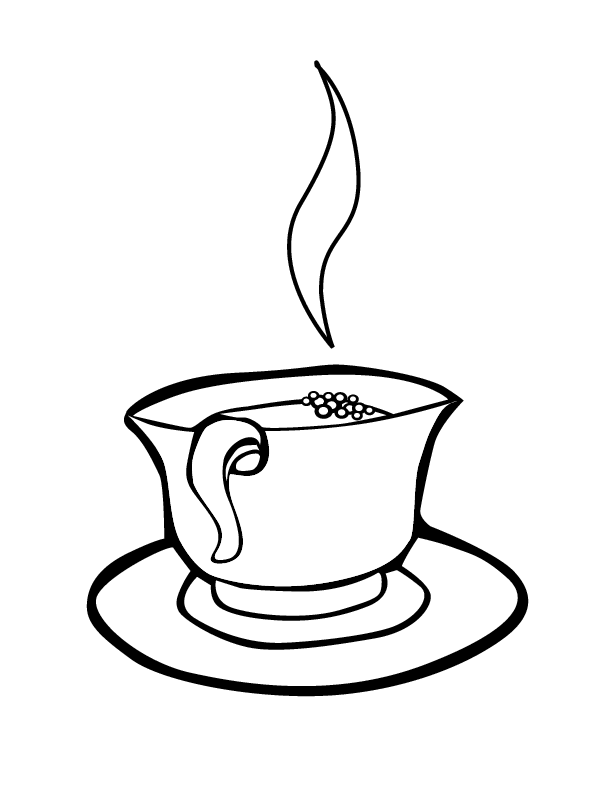 Tea Cup Coloring Pages