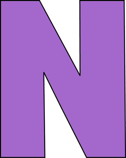 Purple Letter N Clip Art - Purple Letter N Image