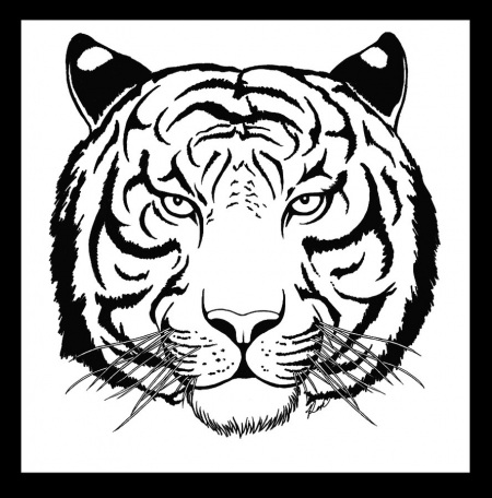 Free Black And White Tiger Head, Download Free Black And White Tiger ...