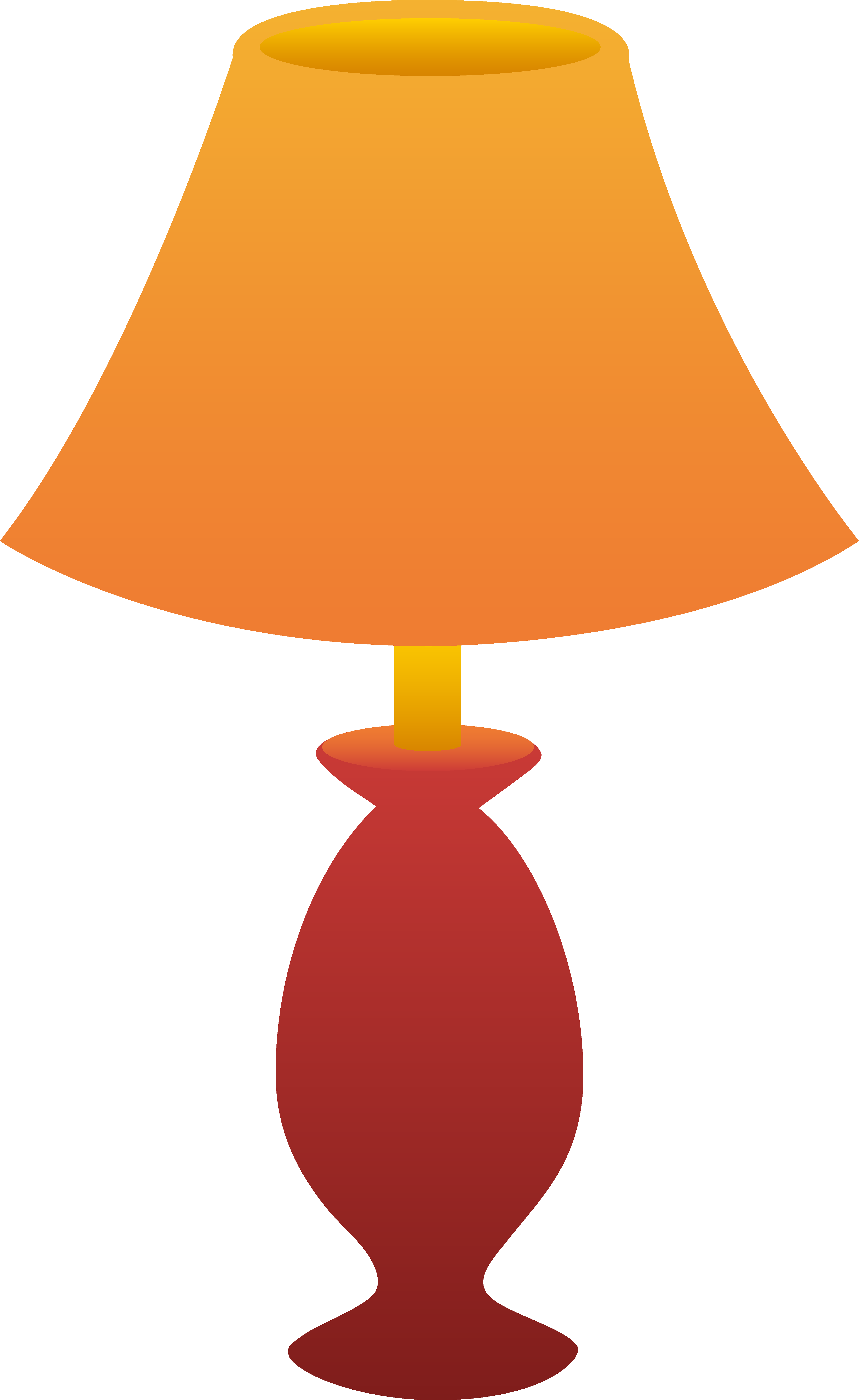 Red Table Lamp - Free Clip Art