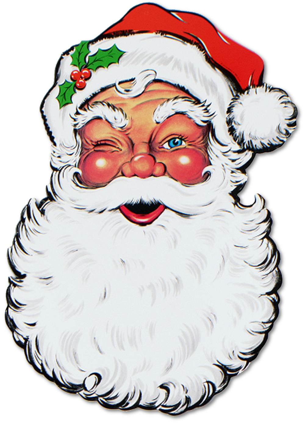 Santa Face Picture - Clipart library