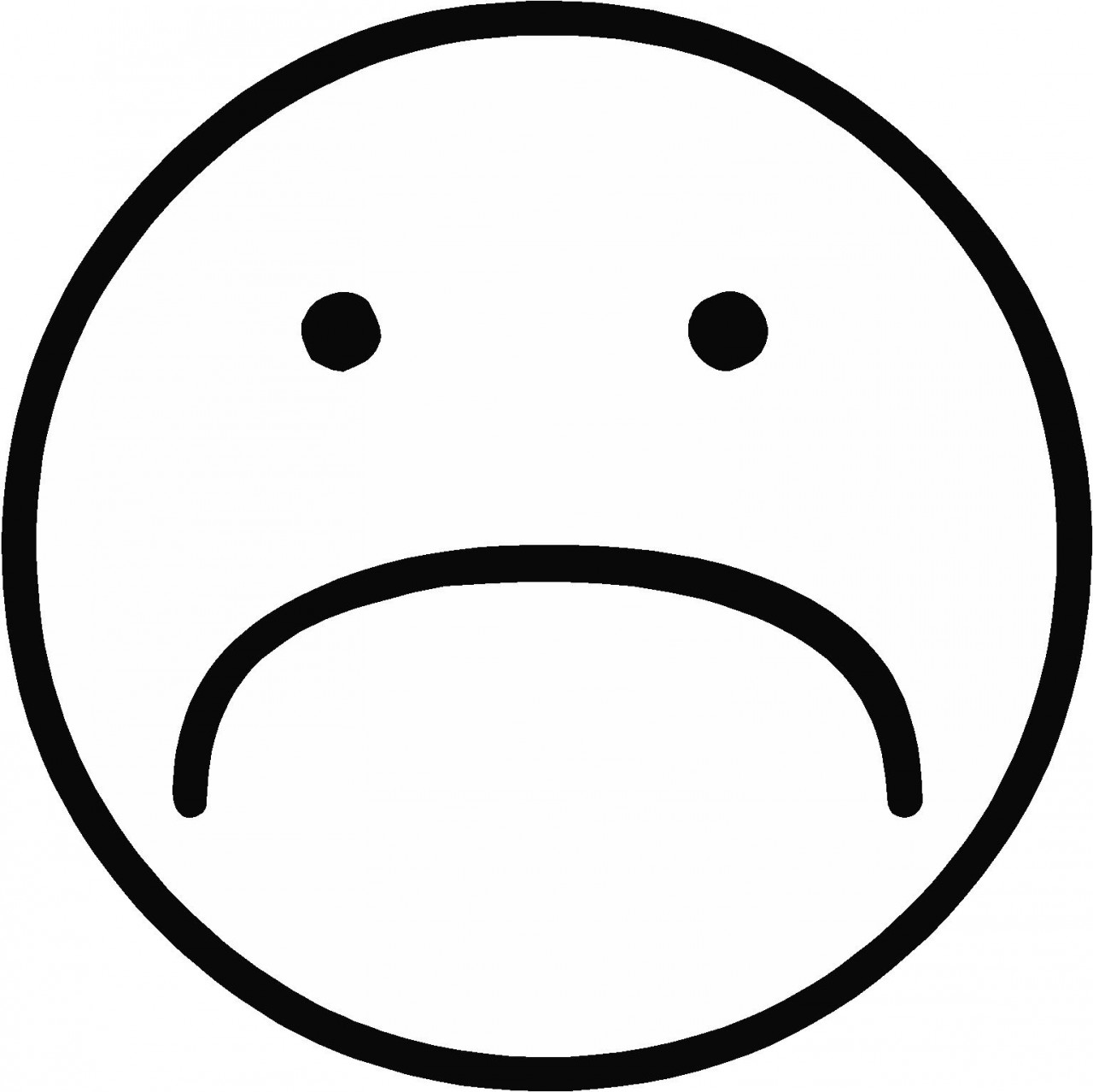 Sad Face Black And White | Clipart library - Free Clipart Images