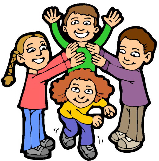 Happy Kids Playing Together - Fun Childhood Friendship Illustration
