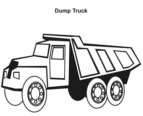 dump truck drawing coloring page | Kids Play Color