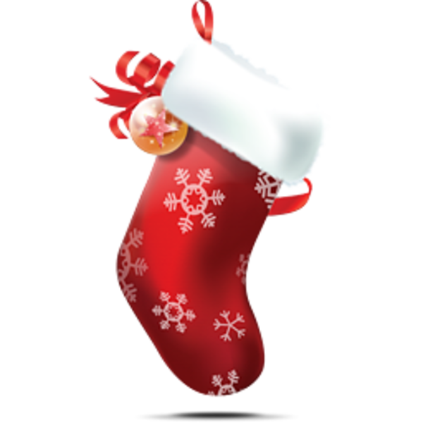 Christmas Stocking 2 image - vector clip art online, royalty free 