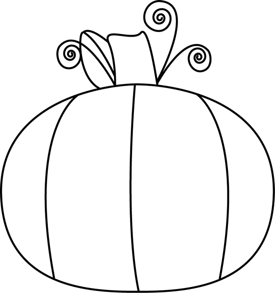 Black and White Pumpkin Clip Art - Black and White Pumpkin Image