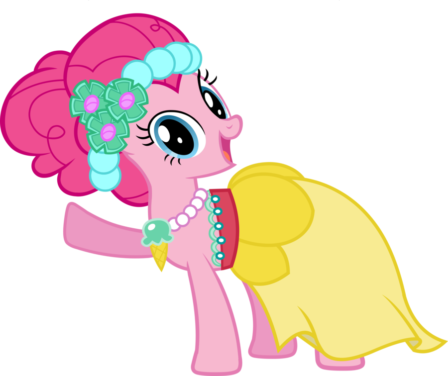Pinkie Pie Elegant Gala Outfit - My Little Pony Character Art