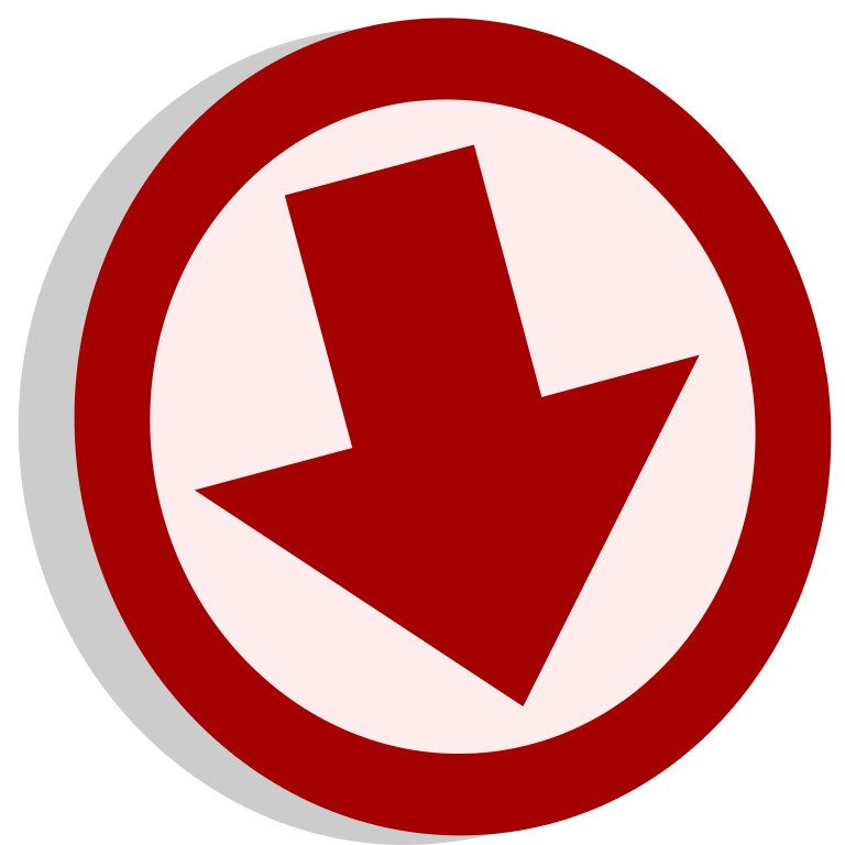 Down Arrow Red Symbol Sign Png Picpng Images