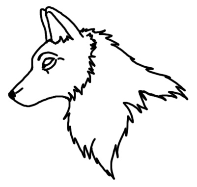 Stylized wolf face artwork on Craiyon
