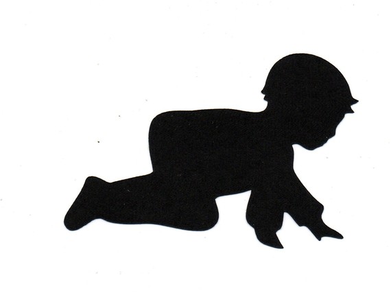 Child/baby crawling Silhouette die cut for by simplymadescrapbooks