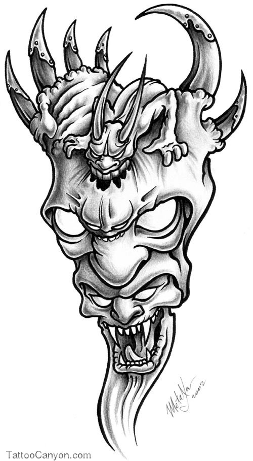 demon tattoo drawings - Clip Art Library
