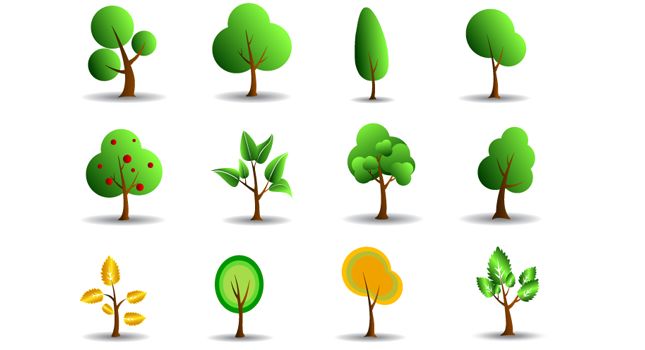 Simplistic Trees Vector | Free Vectors, Free Design