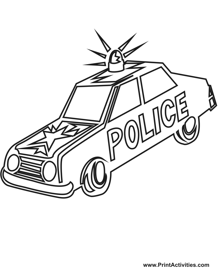 police airplane coloring page