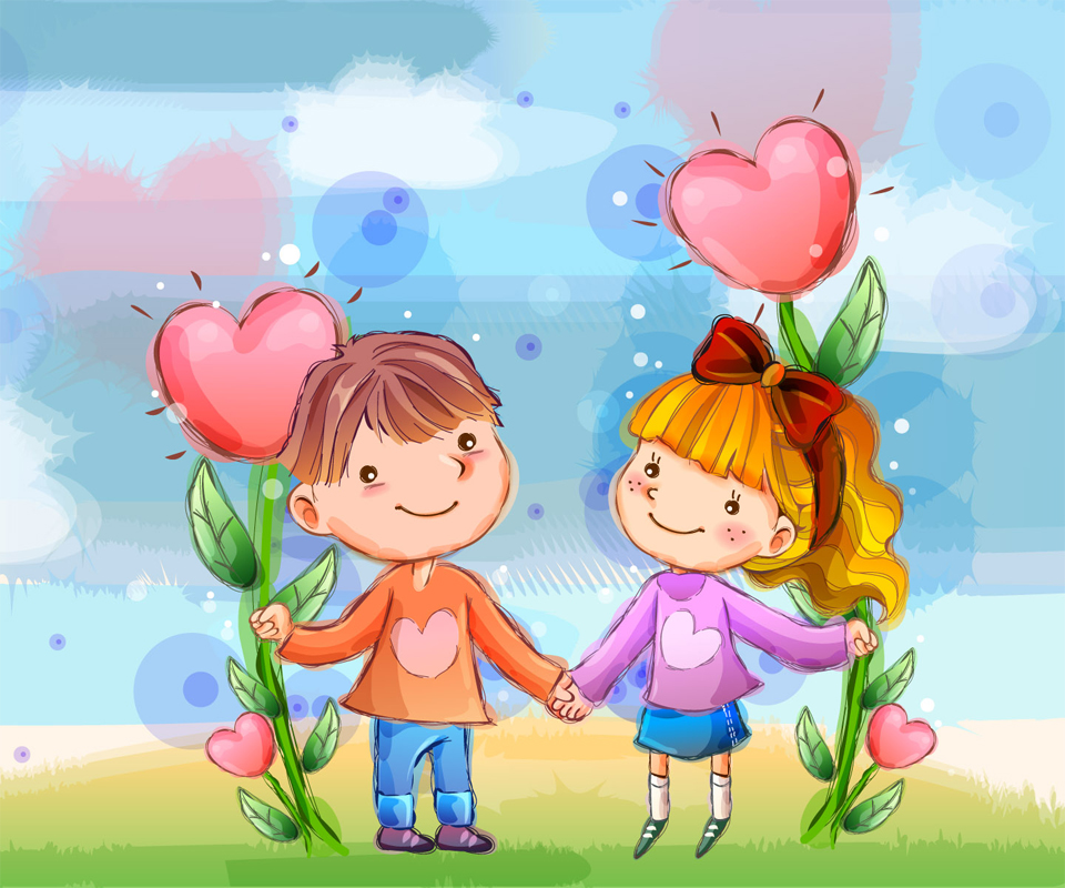 cute cartoon couple wallpapers for mobile