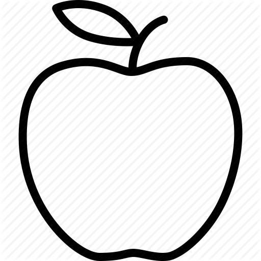 Apple, big, education, food, fruit, new york, outline icon | Icon 