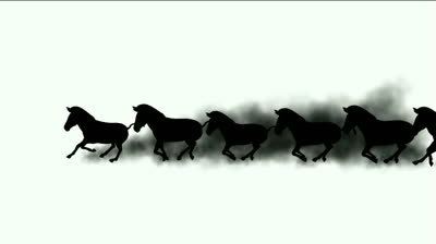 Galloping Horse Silhouette - Dynamic Equestrian Motion Image