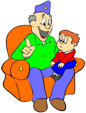 Grandfather and Grandson Sharing a Joyful Moment Together