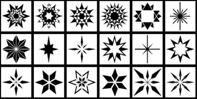 Black and White Starburst Patterns - Free Vector Design Elements
