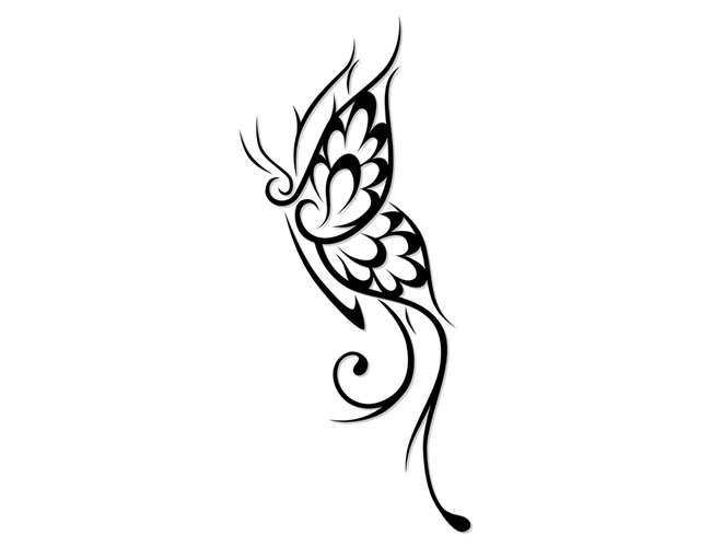 Incredible Small Tribal Butterfly Tattoos | Tattoo Designs
