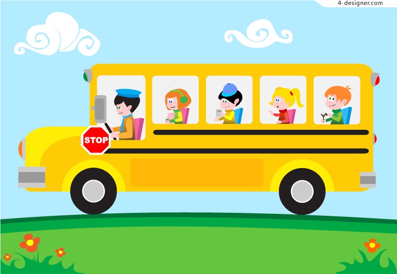 Happy Kids on a School Bus - Safe & Fun Transportation for Students