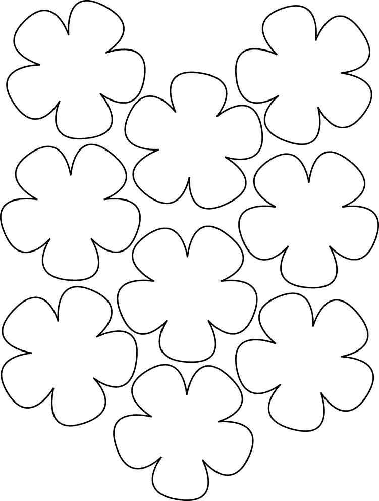 paper lei flower template Clip Art Library