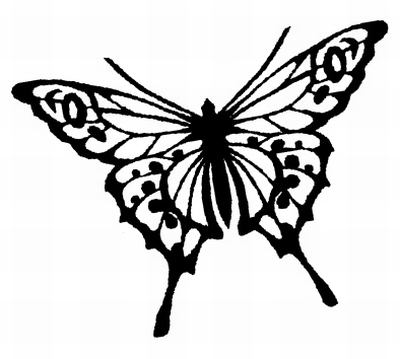 Butterfly silhouette - 3? x 5 cm