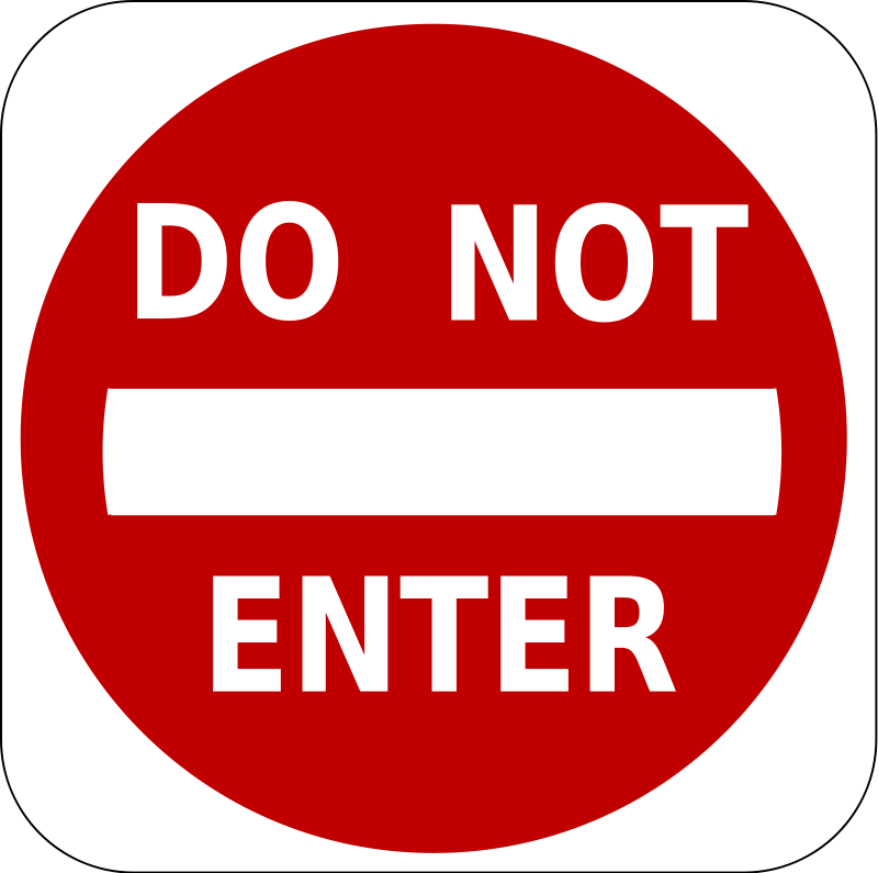 Signs Do Not Enter