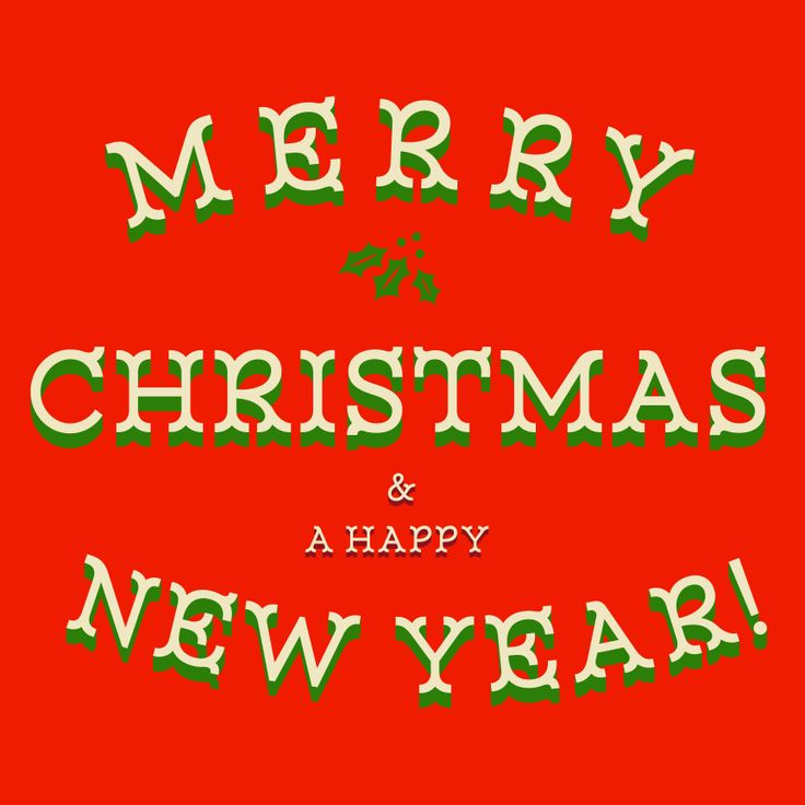Merry Christmas & Happy New Year Greeting Card Design