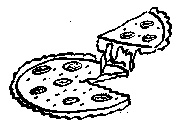 Cheese Pizza Black And White Clip Art | Clipart library - Free 