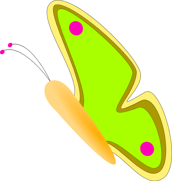 butterfly side view - vector Clip Art