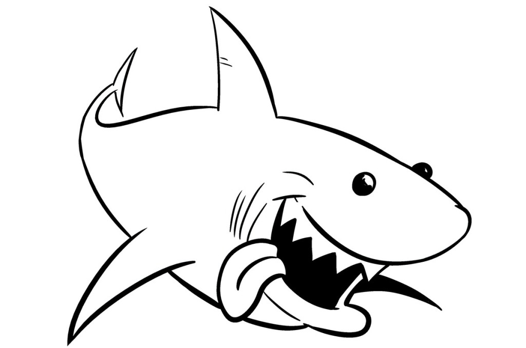 coloring pages for kids sharks - Clip Art Library