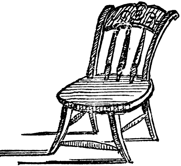 Chair Line Art Clipart  Free Printable Chair Drawing