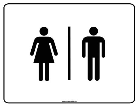Restroom Signs Printable - Clipart library