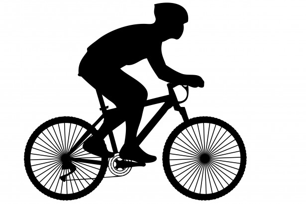 Cyclist Black Silhouette Clipart Free Stock Photo - Public Domain 