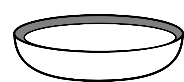 Bowl In Black And White clip art - vector clip art online, royalty 