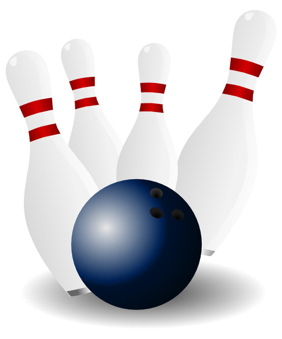 Free Bowling Pins  Bowling Ball Clip Art