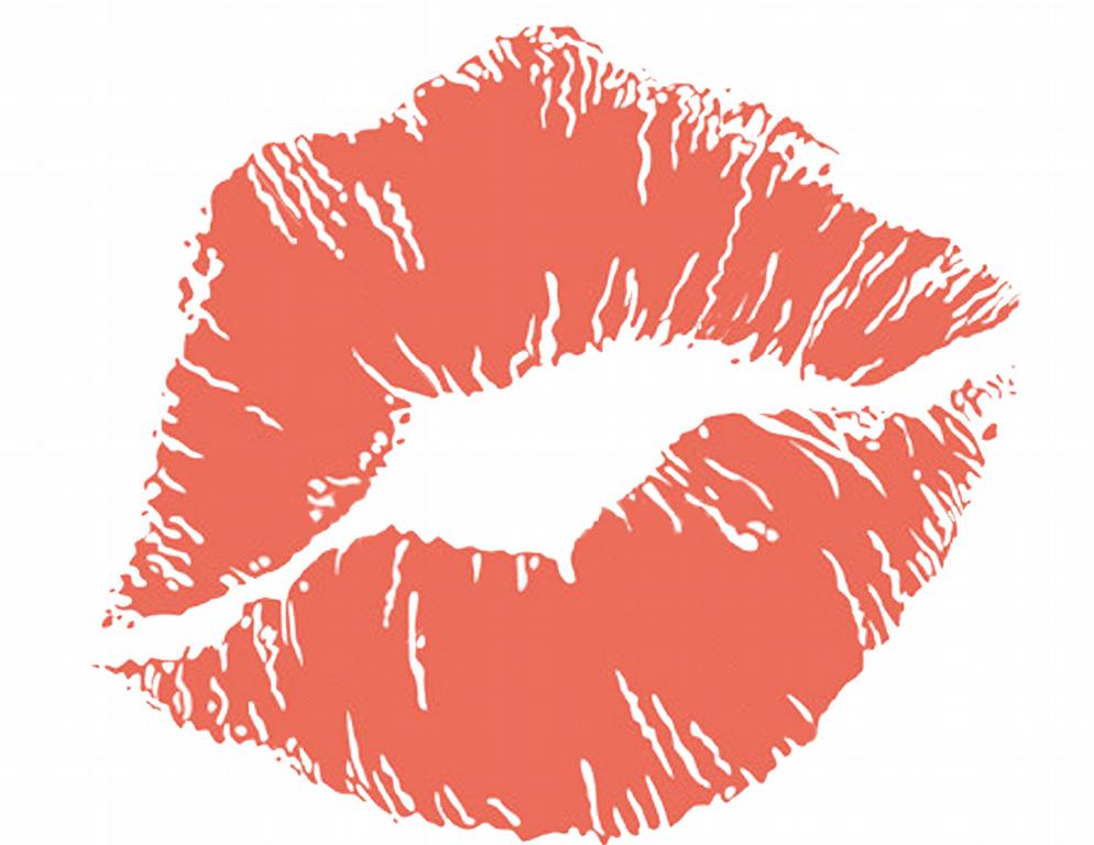 Coral Lipstick Kiss Print - Bold Beauty & Romance Symbol
