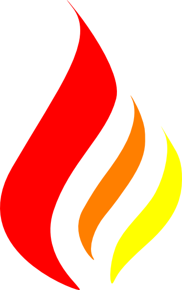 Stylized flame icon with red, orange, and yellow layers representing fire or energy.