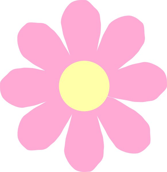 pink flower for kids - Clip Art Library