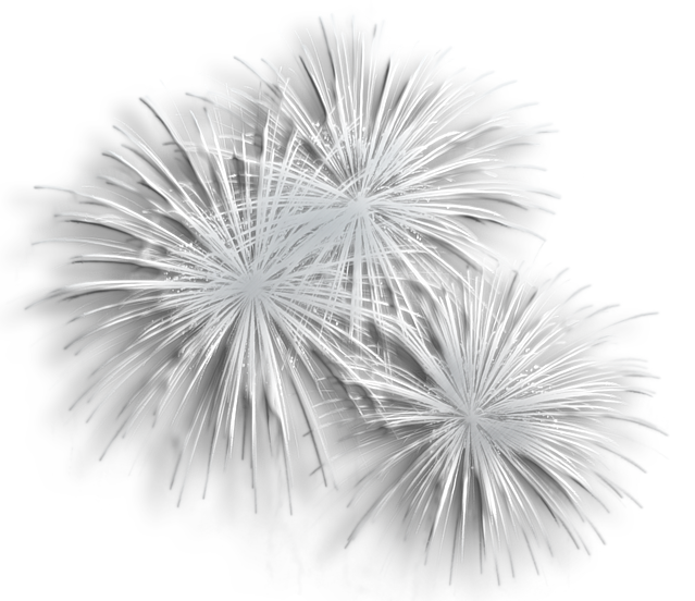 Transparent Silver Fireworks PNG Clipart