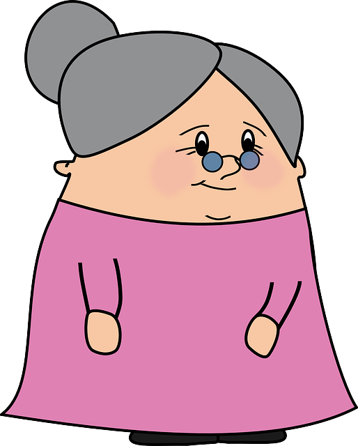 Warm Cartoon Grandma Illustration - Free Download & Usage