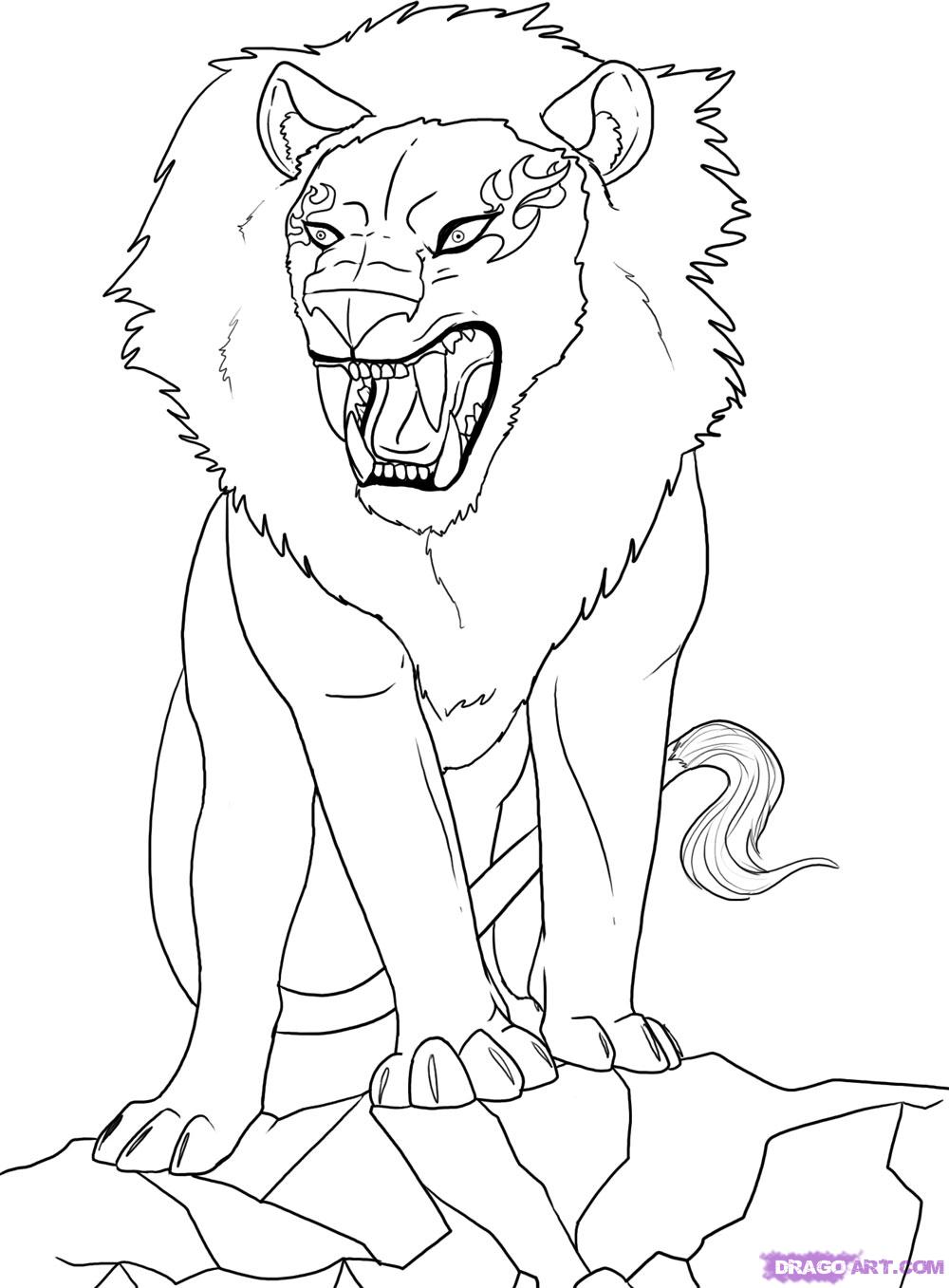 Free How To Draw A Lion Step By Step, Download Free How To Draw A Lion