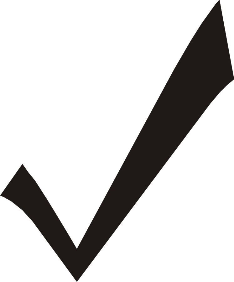 checkmark clipart black and white