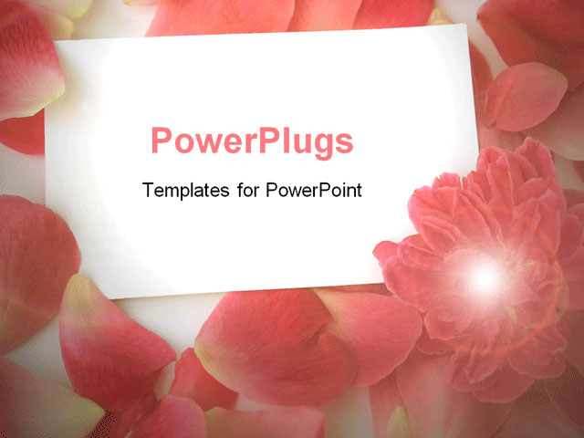 Best rosepetals PowerPoint Template - A image of petals and a 