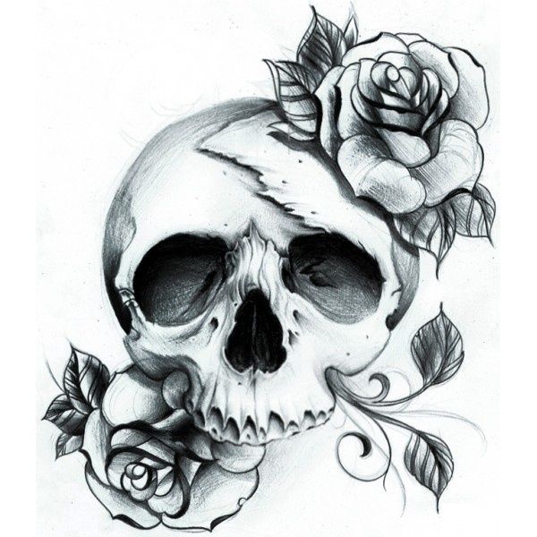 feminine skull tattoo - Clip Art Library