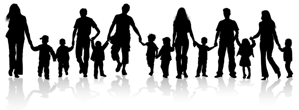 Silhouette Of Kids Holding Hands - Clipart library